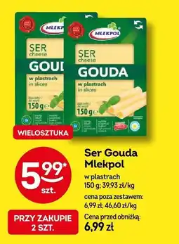 Żabka Ser Gouda Mlekpol w plastrach oferta