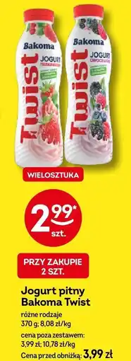 Żabka Jogurt pitny Bakoma Twist oferta