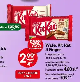 Żabka Wafel Kit Kat 4 Finger klasyczny, white Nestle oferta