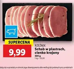 Lidl Schab wieprzowy bez kości plastry Rzeźnik Codzienna Dostawa oferta