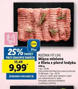 Lidl Mięso mielone z piersi indyka Rzeźnik Codzienna Dostawa Fit Life oferta
