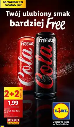 Lidl Cola zero Freeway oferta