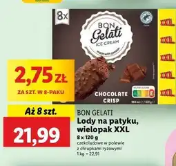 Lidl Lody chocolate crips Bon Gelati oferta