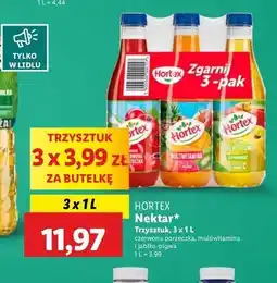 Lidl Zestaw nektar: czerwona porzeczka + jabłko-pigwa jabłko-aronia Hortex oferta