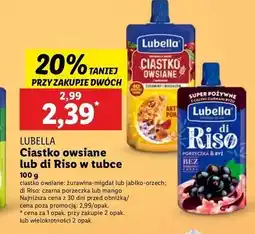 Lidl Deser ciastko owsiane jabłko-orzech Lubella oferta