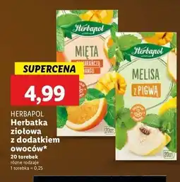 Lidl Herbata mięta z pomarańczą i mango Herbapol oferta