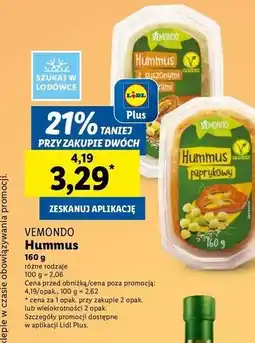 Lidl Hummus z suszonymi pomidorami Vemondo oferta