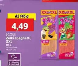 Lidl Żelki spaghetti sour czarna porzeczka i pomarańcza Mieszko Zozole oferta