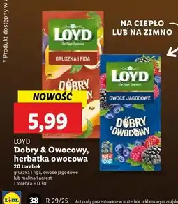 Lidl Herbata owoce jagodowe Loyd Tea Dobry & Owocowy oferta