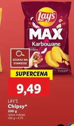 Lidl Chipsy gyros Lay's Max Karbowane oferta