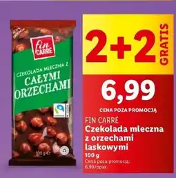 Lidl Czekolada z orzechami laskowymi Fin Carre oferta