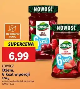 Lidl Dżem czarna porzeczka 6kcal Łowicz oferta