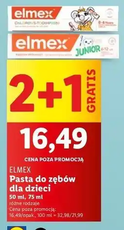 Lidl Pasta do zębów 6-12 lat Elmex Junior oferta