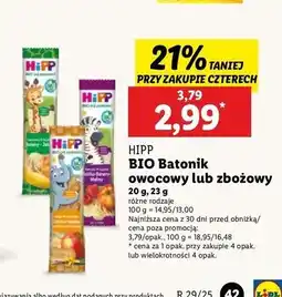 Lidl Batonik bananowo-jabłkowy Hipp Owocowy Przyjaciel oferta
