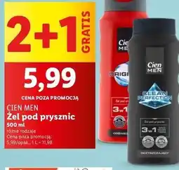 Lidl Żel pod prysznic original Cien Men oferta
