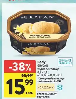 Intermarche Lody waniliowe Grycan oferta