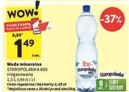 Intermarche Woda niegazowana Staropolanka 800 oferta