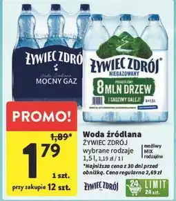 Intermarche Woda mocny gaz Żywiec Zdrój oferta