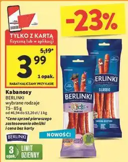 Intermarche Kabanosy classic Morliny Berlinki oferta