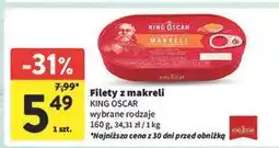 Intermarche Filety z makreli w sosie pomidorowym curry King Oscar oferta