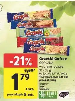 Intermarche Wafel brzoskwinia z melisą Grześki Gofree oferta
