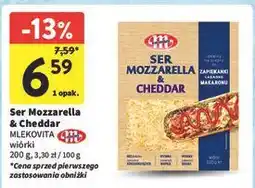Intermarche Ser wiórki mozzarella & cheddar Mlekovita oferta