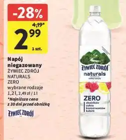 Intermarche Woda z nutą maliny i cytryny Żywiec Zdrój Naturals oferta