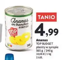 Intermarche Ananas plastry w lekkim syropie Top Budget oferta