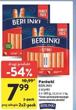 Intermarche Parówki z szynki Morliny Berlinki oferta