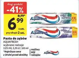 Intermarche Pasta do zębów Aquafresh Active White oferta