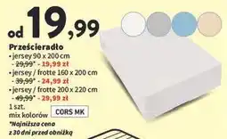 Intermarche Prześcieradło jersey 220 x 200 cm Cors Mk oferta
