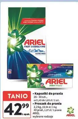 Intermarche Proszek do prania mountain spring Ariel oferta