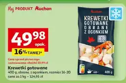 Auchan Krewetki koktajlowe gotowane obrane Auchan Różnorodne (Logo Czerwone) oferta