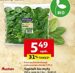 Auchan Szpinak bio baby Fit & Easy oferta