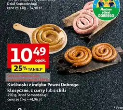 Auchan Kiełbaski chili z indyka Auchan Pewni Dobrego oferta