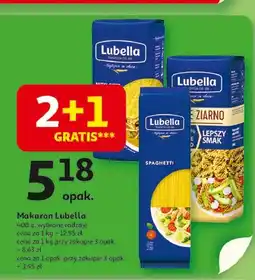 Auchan Makaron świdry Lubella Pełne Ziarno oferta
