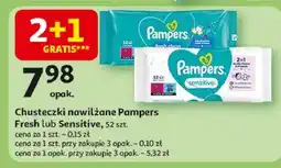 Auchan Chusteczki nawilżane Pampers Fresh Clean oferta