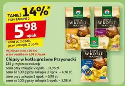 Auchan Chipsy w kotle prażone karmelizowana cebula Przysnacki oferta