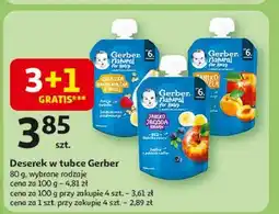 Auchan Deserek jabłko morela Gerber Natural For Baby oferta