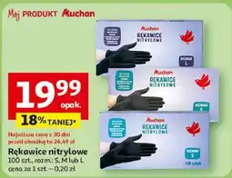 Auchan Rękawice nitrylowe rozm. m Auchan Różnorodne (Logo Czerwone) oferta