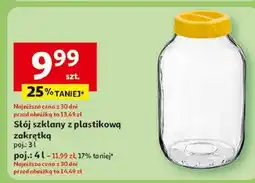 Auchan Słój z plastikową zakrętką 4 l oferta