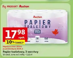 Auchan Papier toaletowy biały Auchan oferta