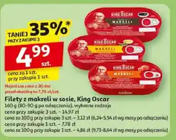 Auchan Filety z makreli jalapeno w oleju octem białego wina King Oscar oferta