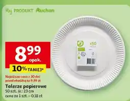 Auchan Talerze papierowe 23 cm Auchan oferta