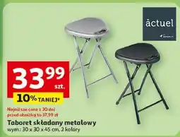 Auchan Taboret składany metalowy Actuel oferta