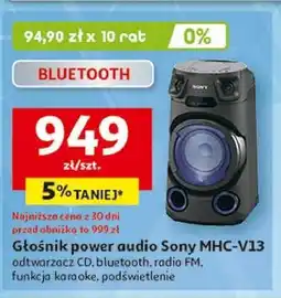 Auchan Głośniik high power audio mhc-v13 Sony oferta