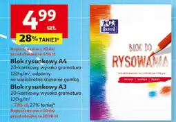 Auchan Blok do rysowania a3 20 k. biały Oxford oferta
