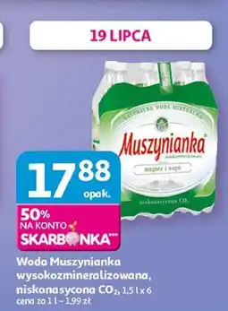 Auchan Woda niegazowana Muszynianka oferta