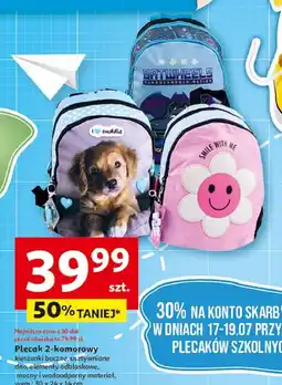 Auchan Plecak 2-komorowy 30 x 24 14 cm oferta