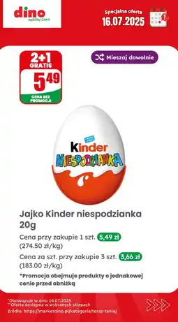 Dino Jajko Kinder niespodzianka oferta